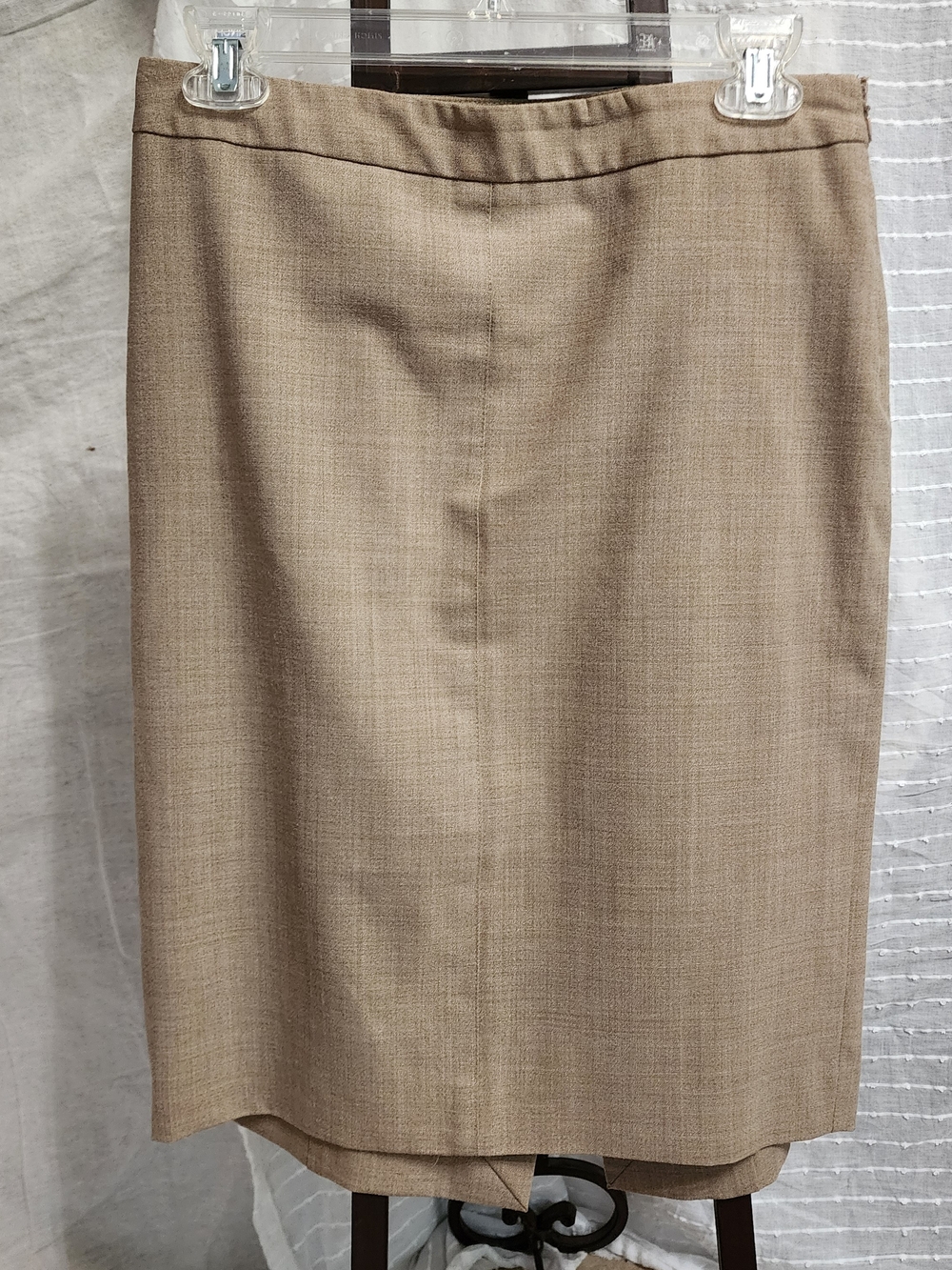 Victoria's Secret Body By Victoria Beige Tailored Pencil Skirt